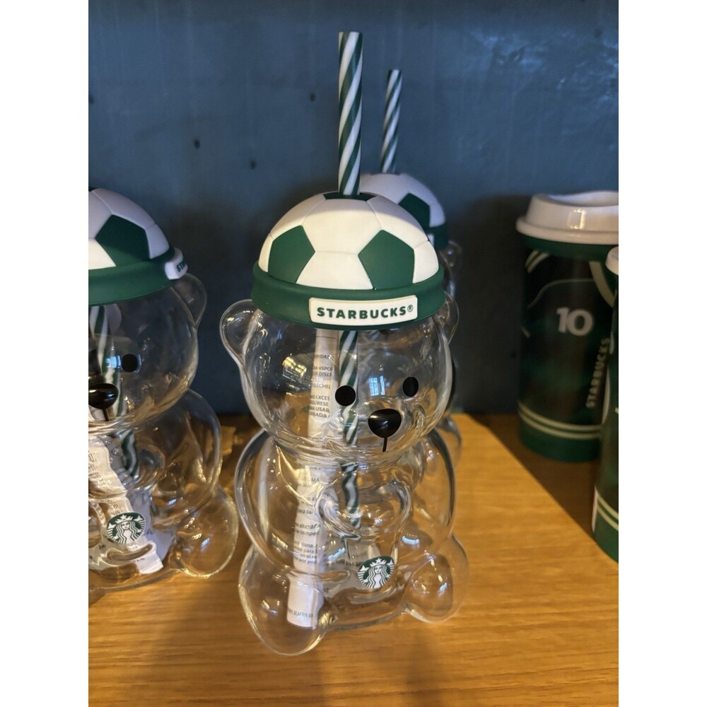 2026 Starbucks World Cup Football ⚽Glass Bearista  CUP NEW Bear FiFA Futbal - Picture 3 of 3